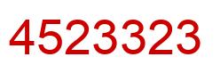 Number 4523323 red image