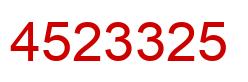 Number 4523325 red image