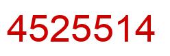 Number 4525514 red image