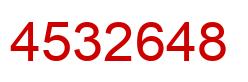 Number 4532648 red image