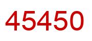 Número 45450 imagen rojo