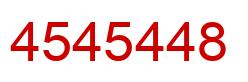 Number 4545448 red image