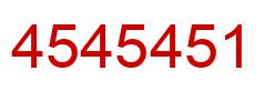 Number 4545451 red image