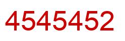 Number 4545452 red image
