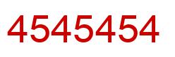 Number 4545454 red image