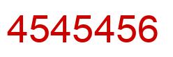 Número 4545456 imagen rojo