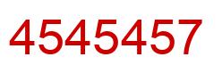 Number 4545457 red image