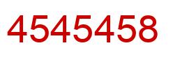 Number 4545458 red image