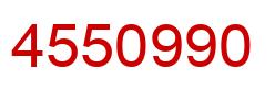 Number 4550990 red image