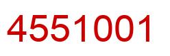 Number 4551001 red image
