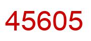 Number 45605 red image