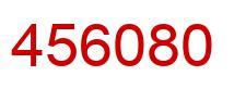 Number 456080 red image