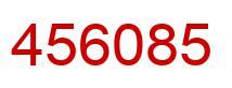 Number 456085 red image