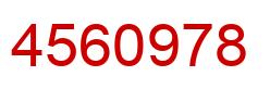 Number 4560978 red image
