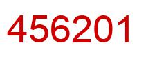 Number 456201 red image