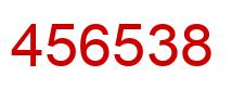 Number 456538 red image