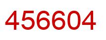 Number 456604 red image