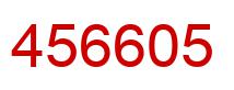 Number 456605 red image