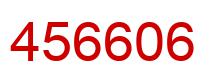 Number 456606 red image