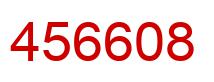 Number 456608 red image
