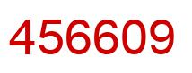 Number 456609 red image
