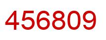 Number 456809 red image