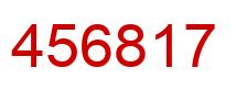 Number 456817 red image