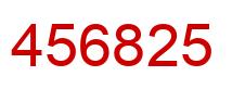 Number 456825 red image