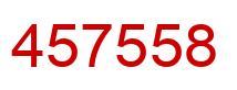 Number 457558 red image