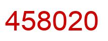 Number 458020 red image