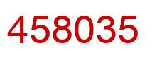 Number 458035 red image