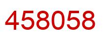 Number 458058 red image