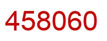 Number 458060 red image