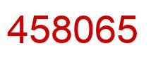 Number 458065 red image