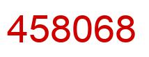 Number 458068 red image