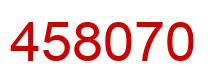 Number 458070 red image