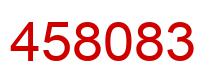Number 458083 red image