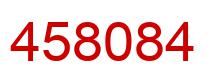 Number 458084 red image