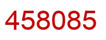 Number 458085 red image