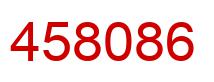 Number 458086 red image