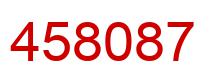 Number 458087 red image