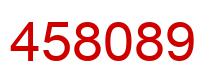 Number 458089 red image