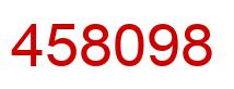 Number 458098 red image