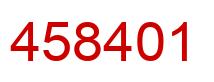 Number 458401 red image