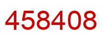 Number 458408 red image