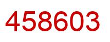 Number 458603 red image