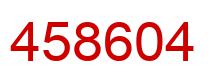 Number 458604 red image