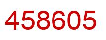 Number 458605 red image