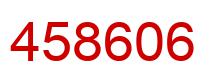 Number 458606 red image