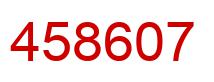 Number 458607 red image